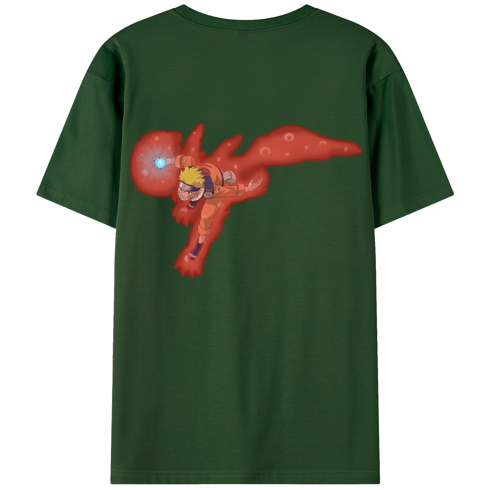 （画像用） NARUTO -ナルト- うずまき ナルト Uzumaki Naruto 綿100％半袖Tシャツ（背面プリント）